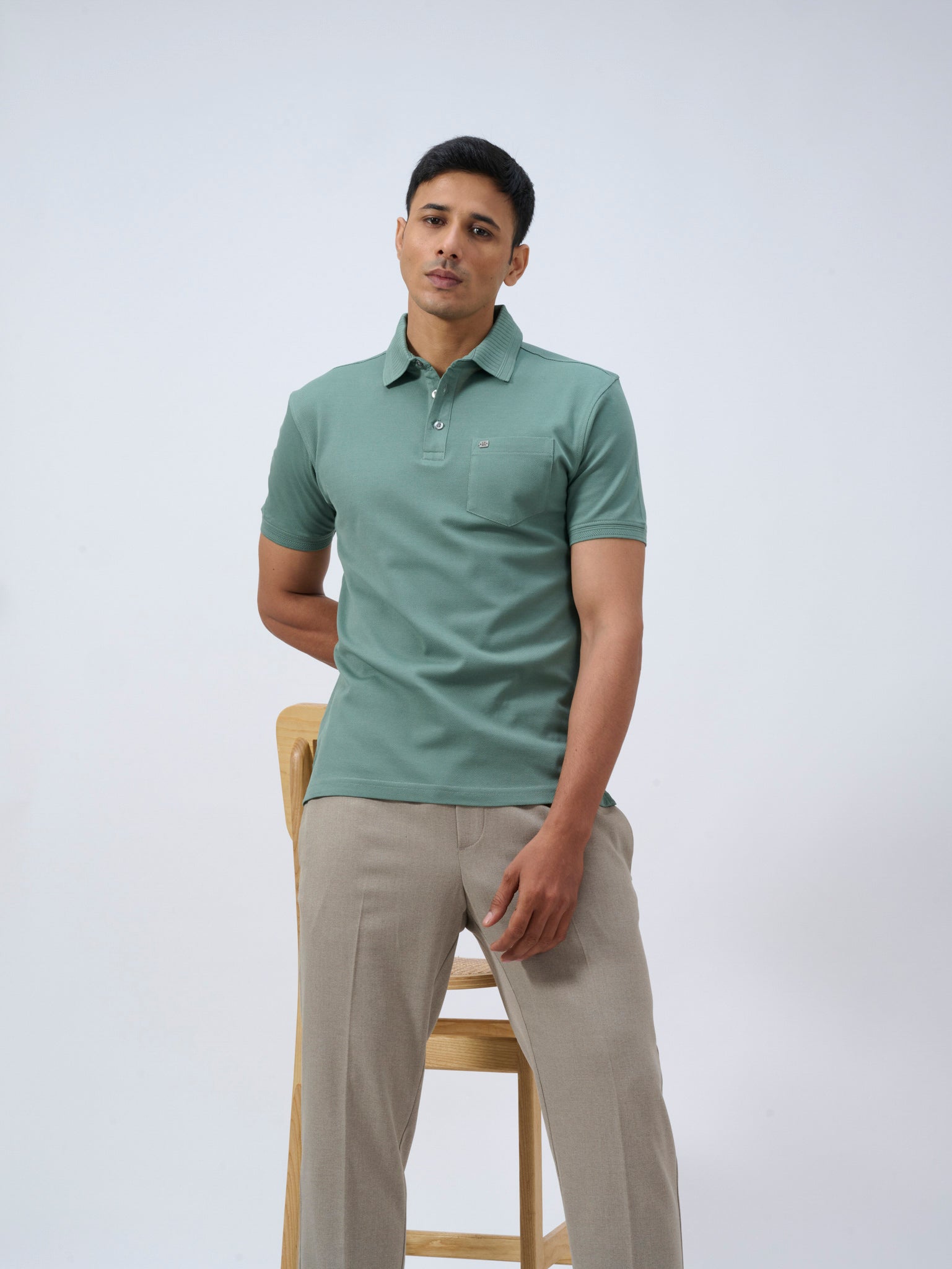 Spanish Green Mercerised Polo