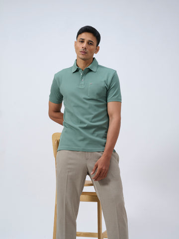 Spanish Green Mercerised Polo