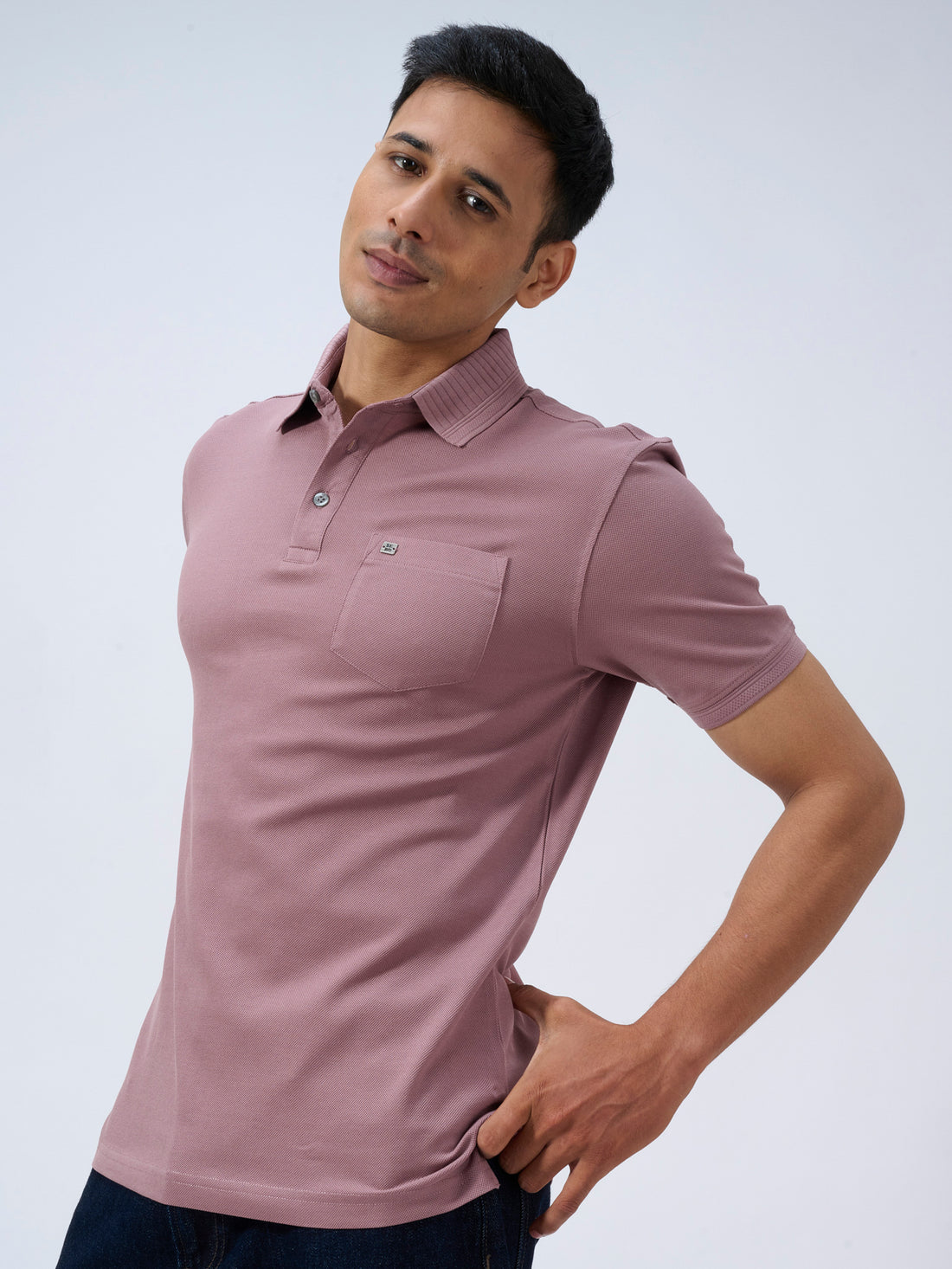 Rosy Brown Mercerised Polo