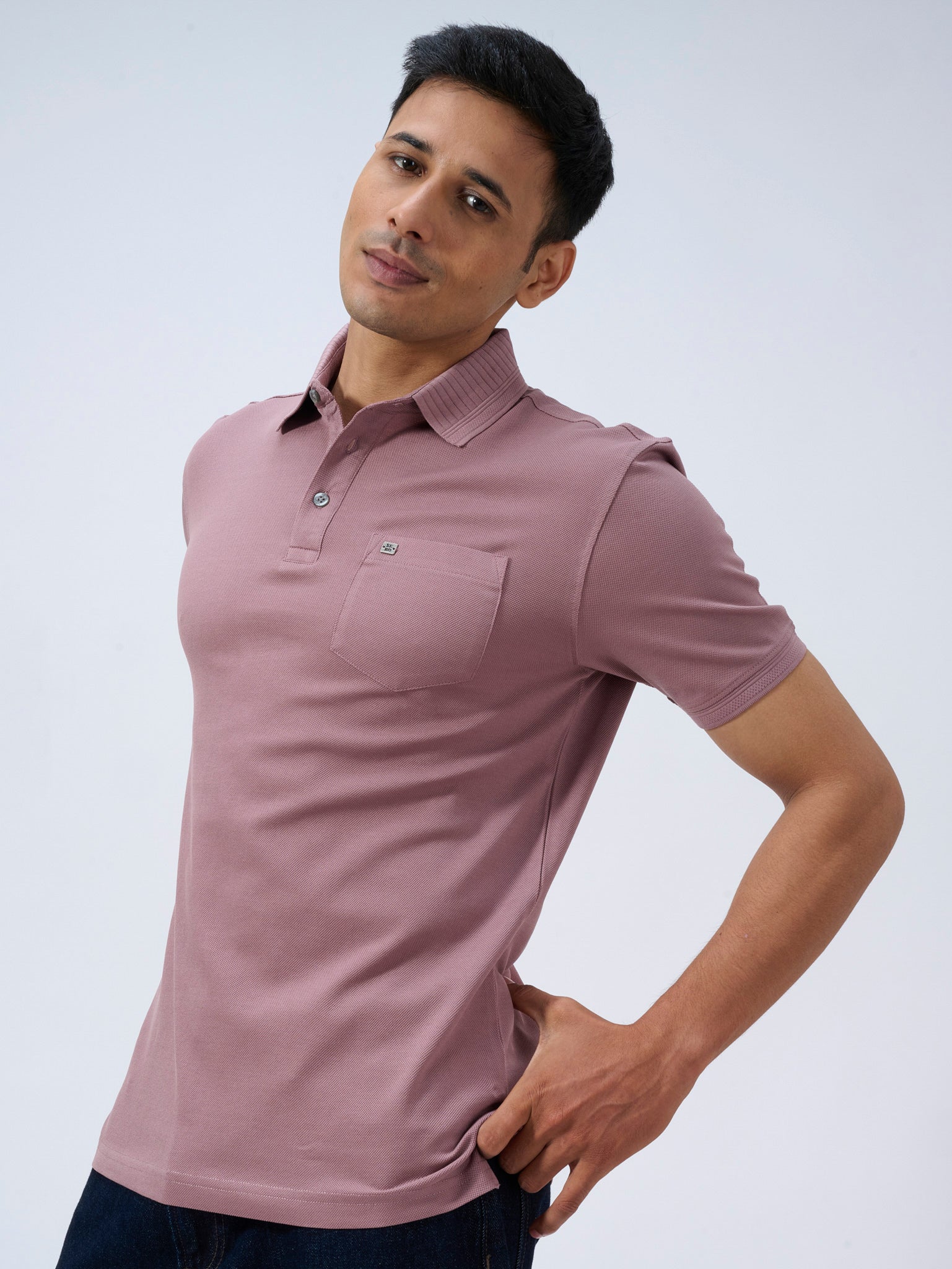Rosy Brown Mercerised Polo
