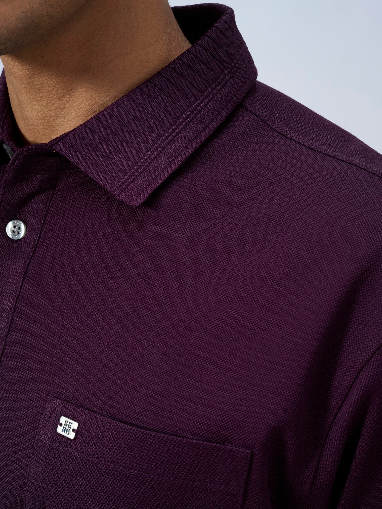 Deep Wine Mercerised Polo