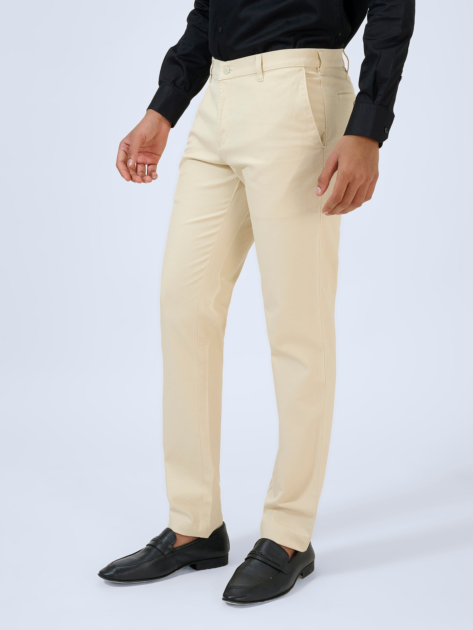 Champagne Dobby Trousers