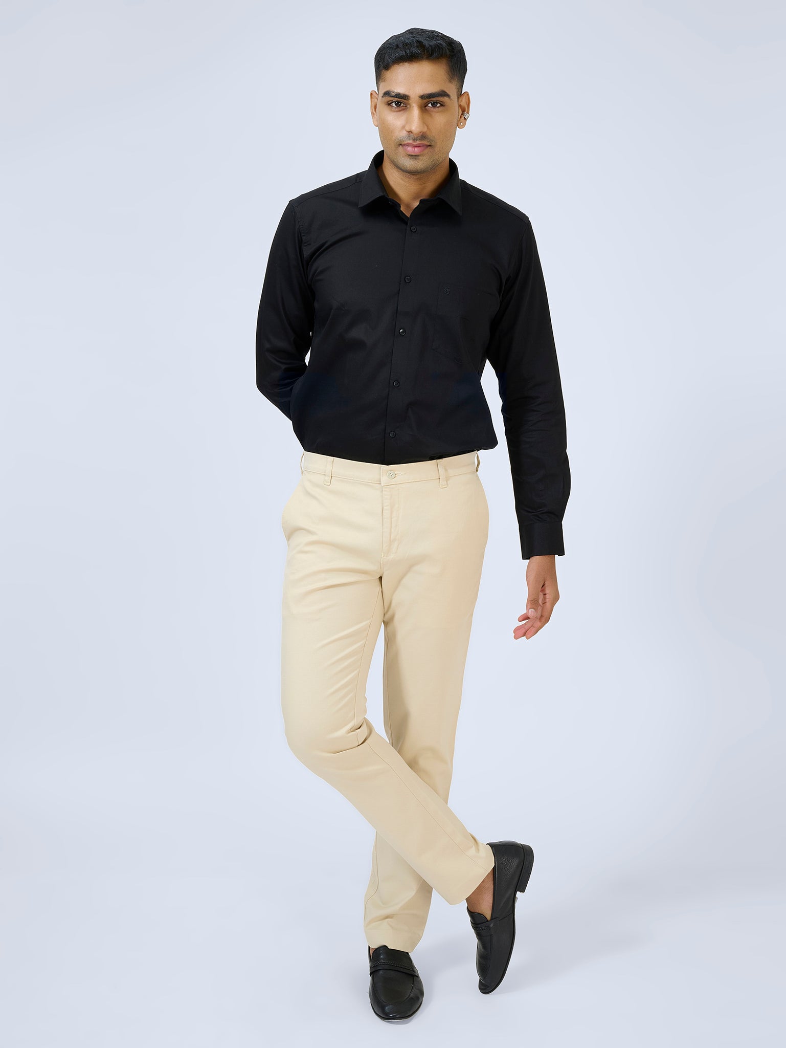 Champagne Dobby Trousers