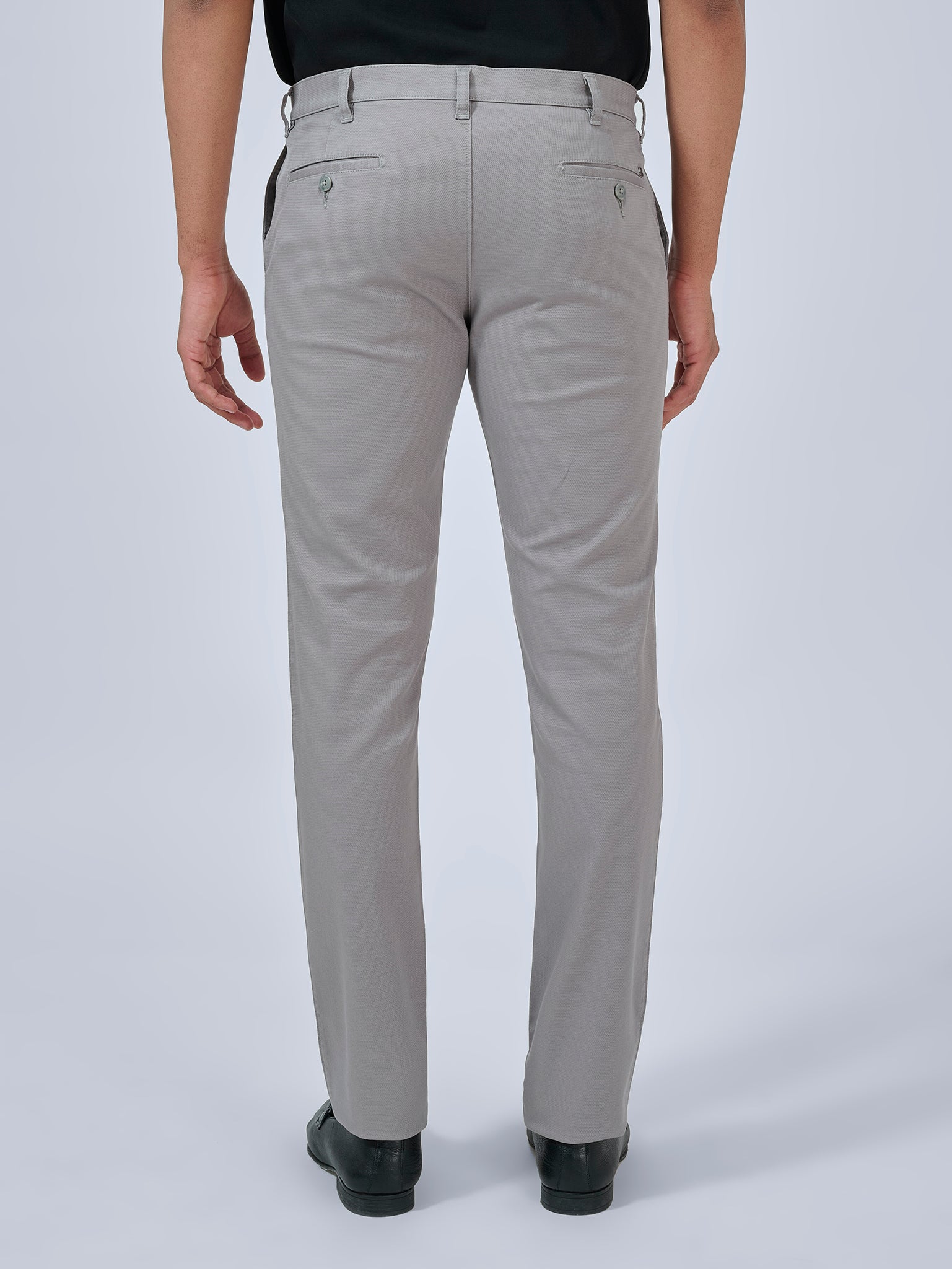 Silver Grey Dobby Trousers