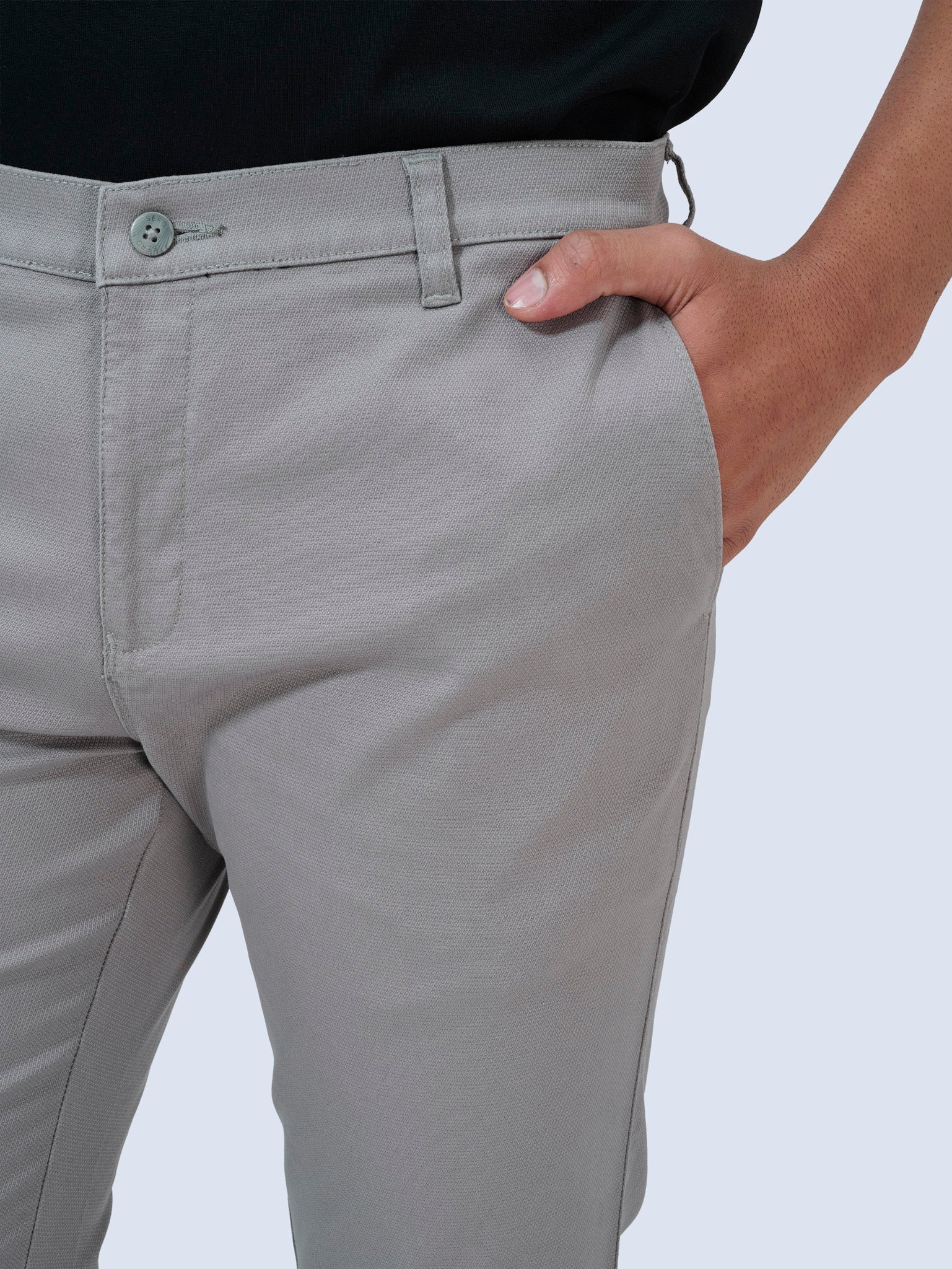 Silver Grey Dobby Trousers