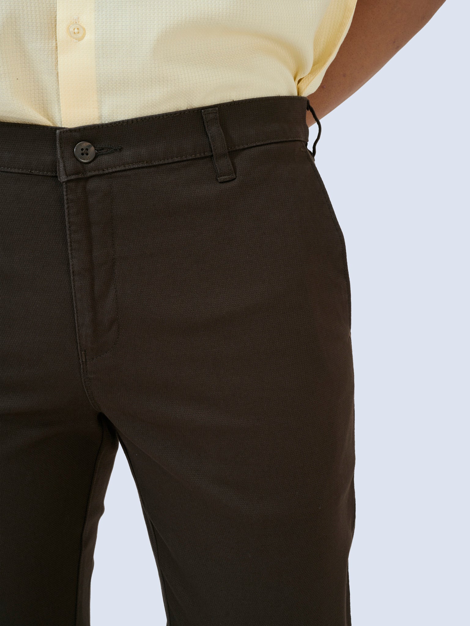 Coffee Bean Dobby Trousers