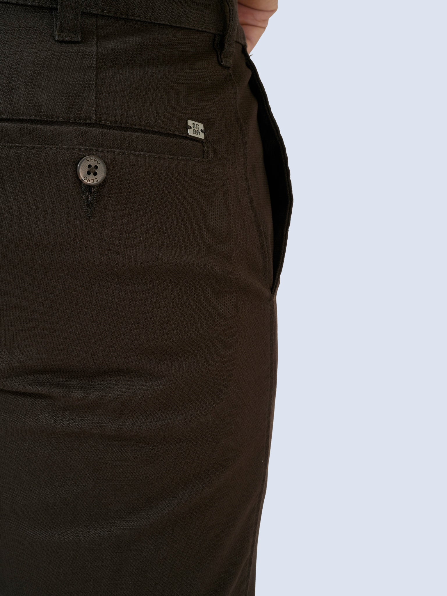 Coffee Bean Dobby Trousers