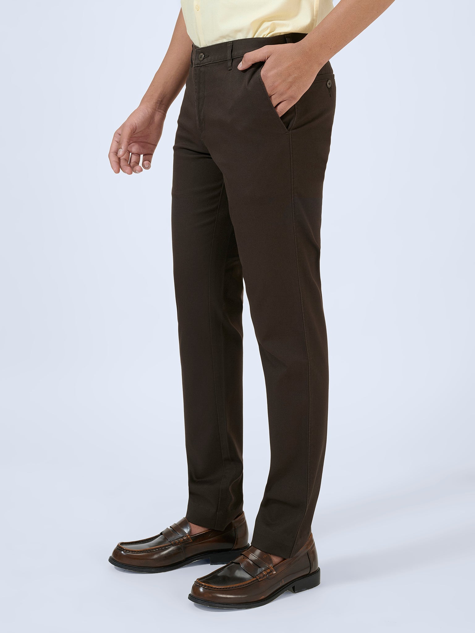 Coffee Bean Dobby Trousers