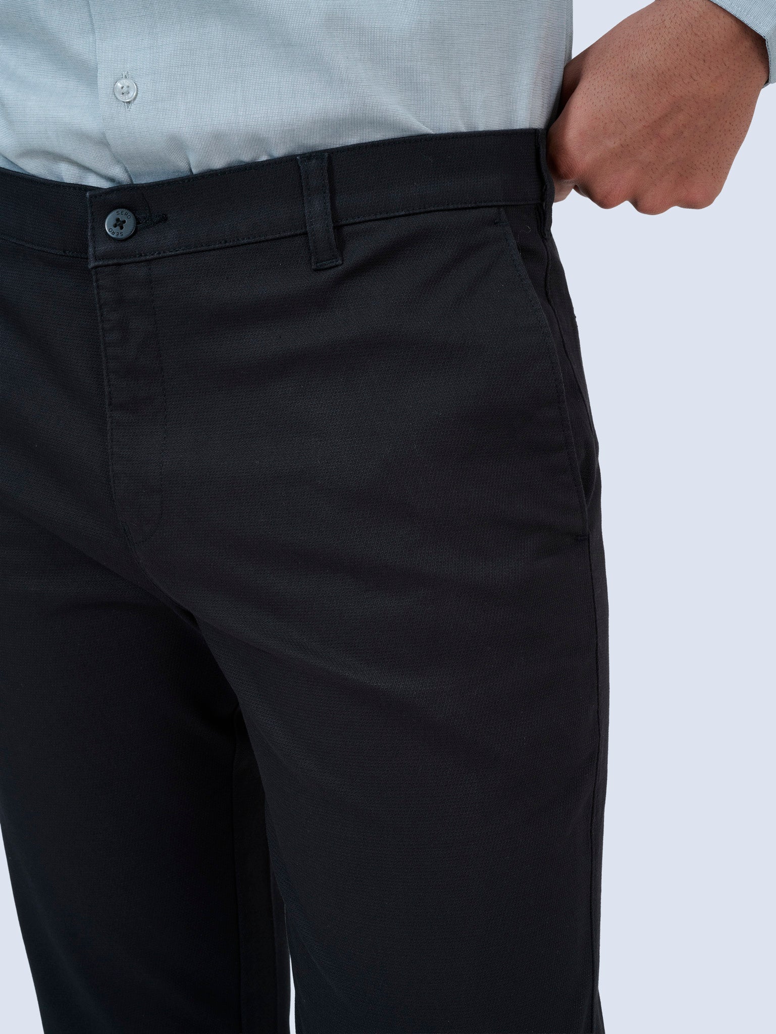 Twilight Blue Dobby Trousers