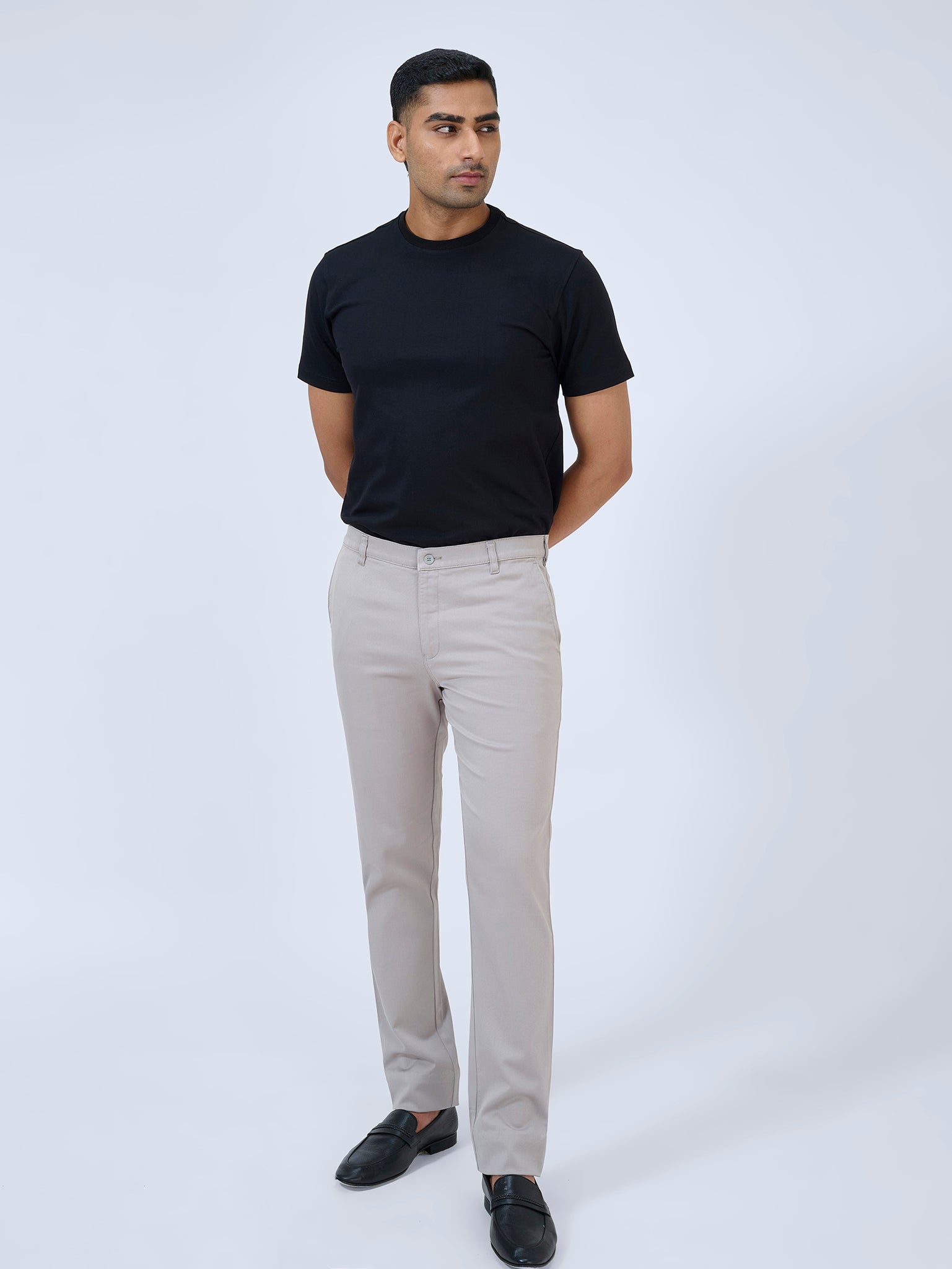 Cloud Grey Dobby Trousers