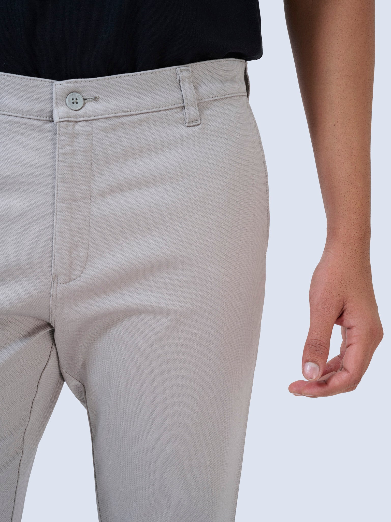 Cloud Grey Dobby Trousers