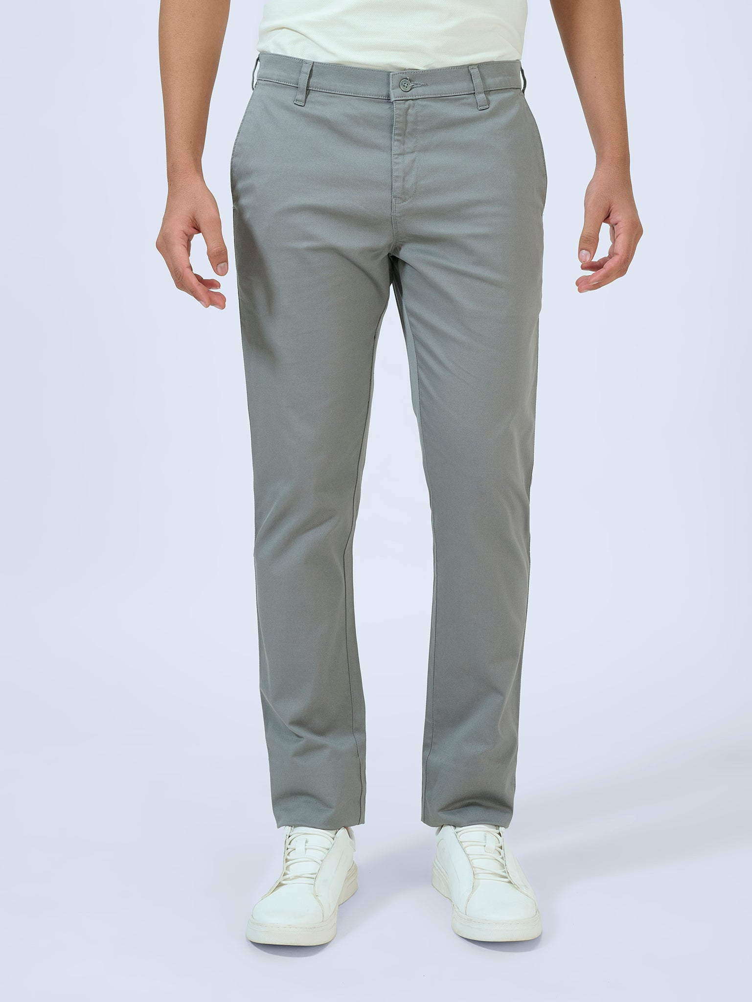 Slate Grey Dobby Trousers