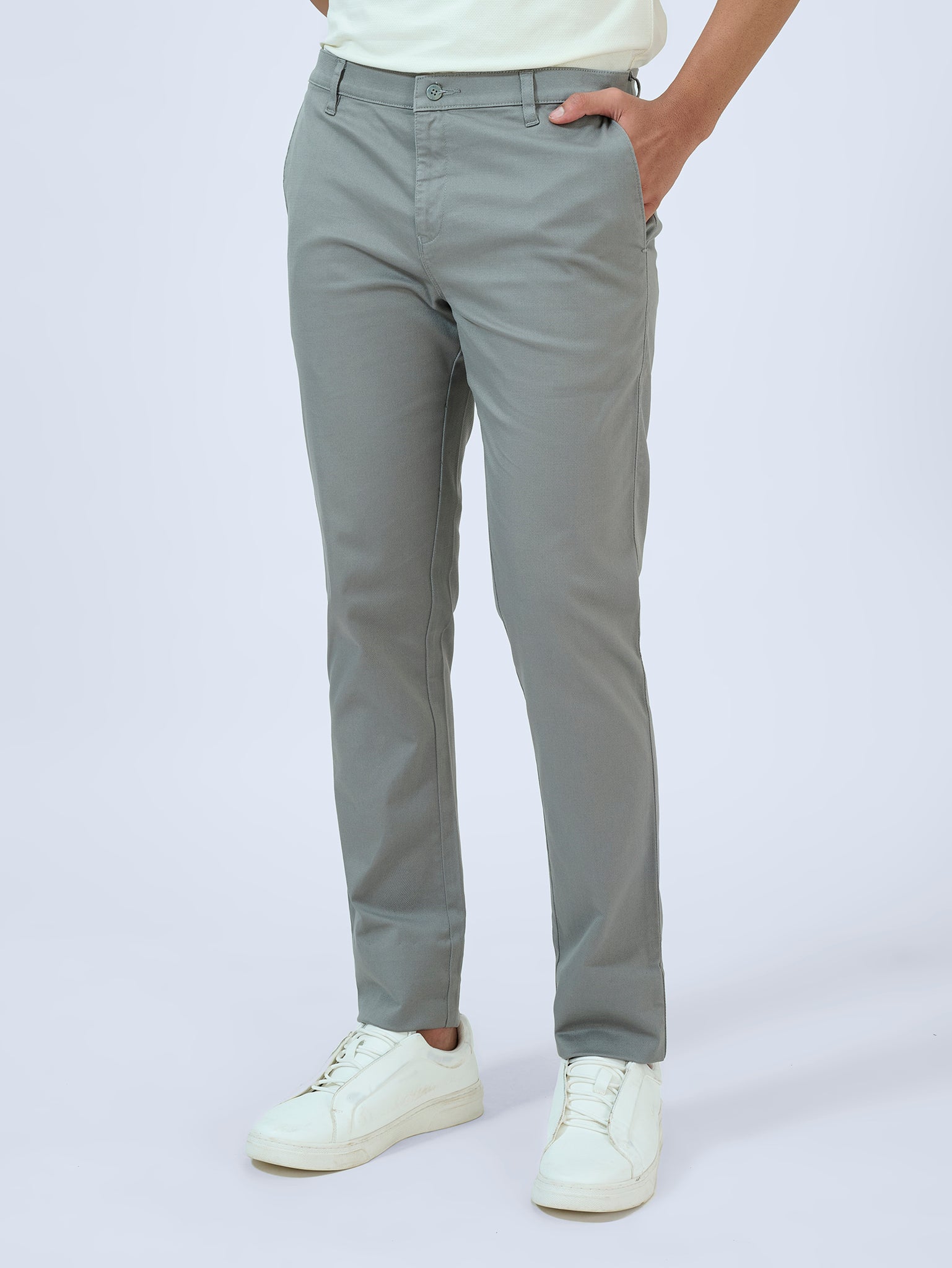 Slate Grey Dobby Trousers