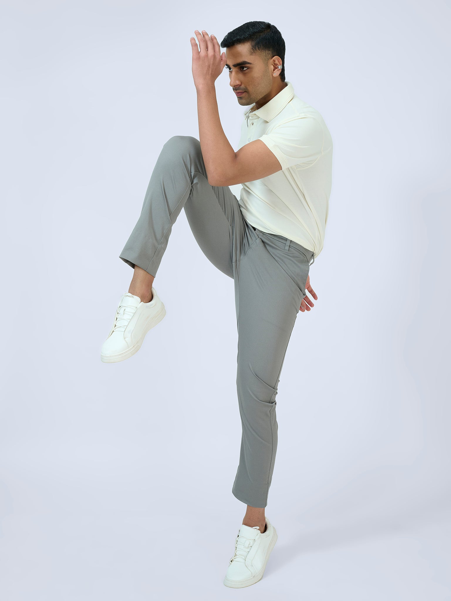 Slate Grey Dobby Trousers