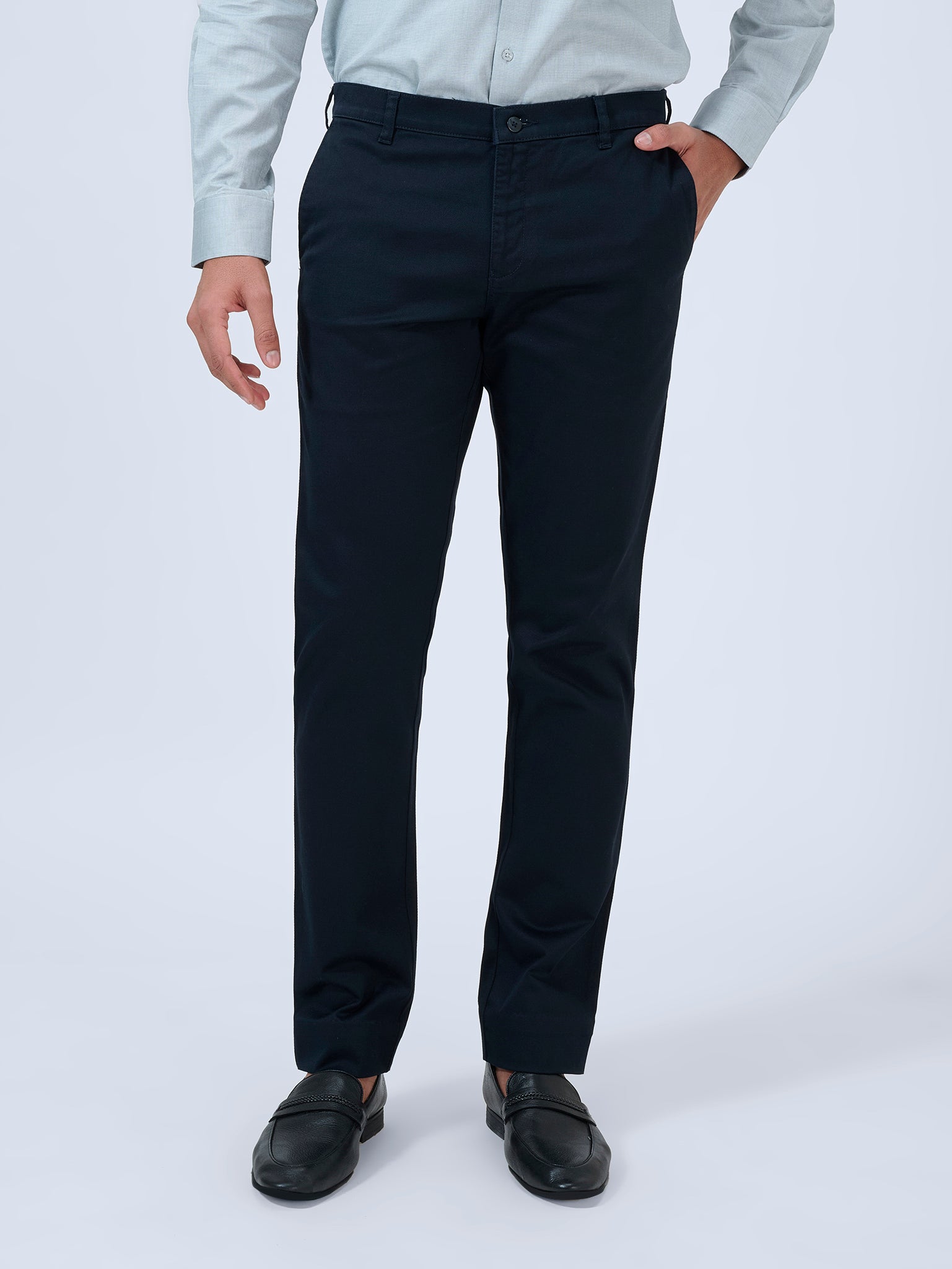 Deep Sapphire Dobby Trousers