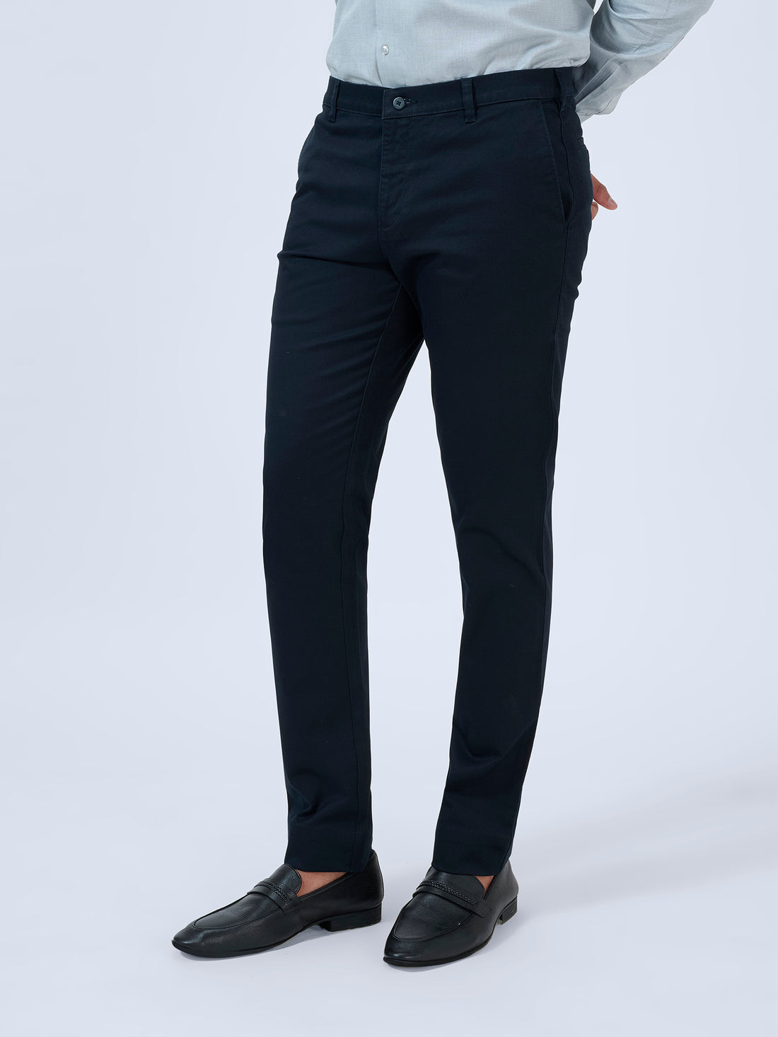 Deep Sapphire Dobby Trousers