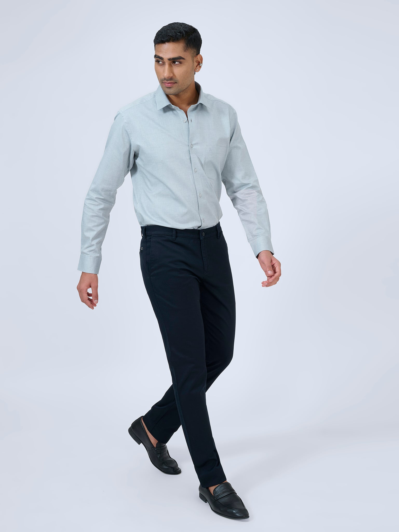 Deep Sapphire Dobby Trousers