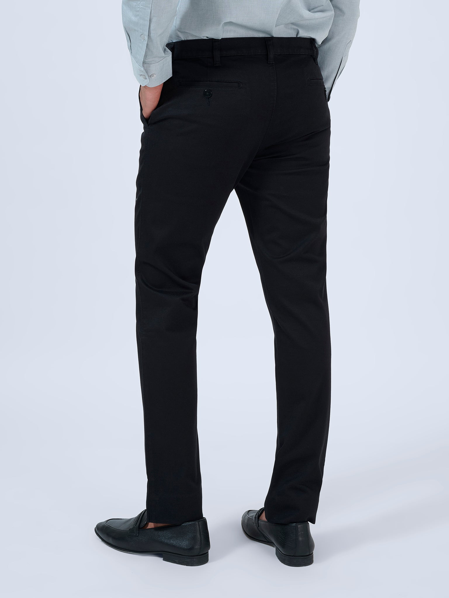Ink Black Dobby Trousers