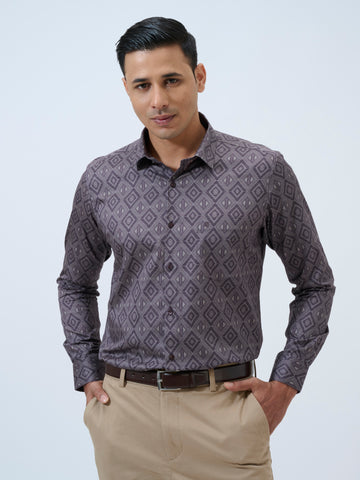 Aubergine Diamond Print Shirt