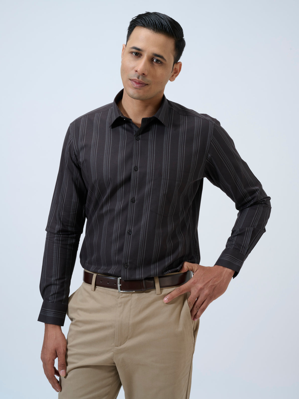 Chocolate Torte Striped Shirt