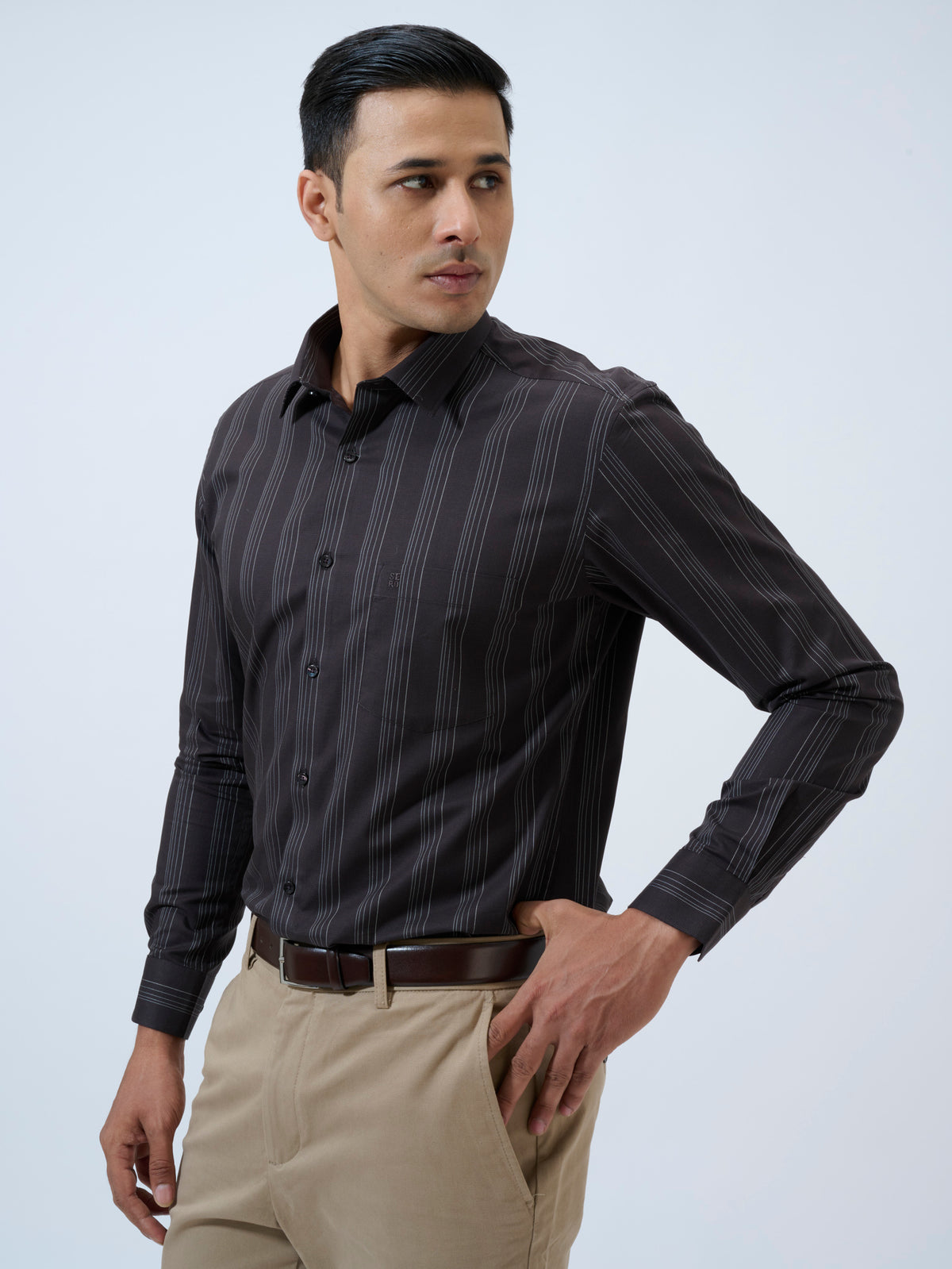 Chocolate Torte Striped Shirt